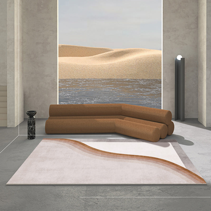 Lisslune | Casual Multicolor Relaxing Carpet Synthetic Color Block Carpet Non-Slip Back Washable Carpet for Bedroom
