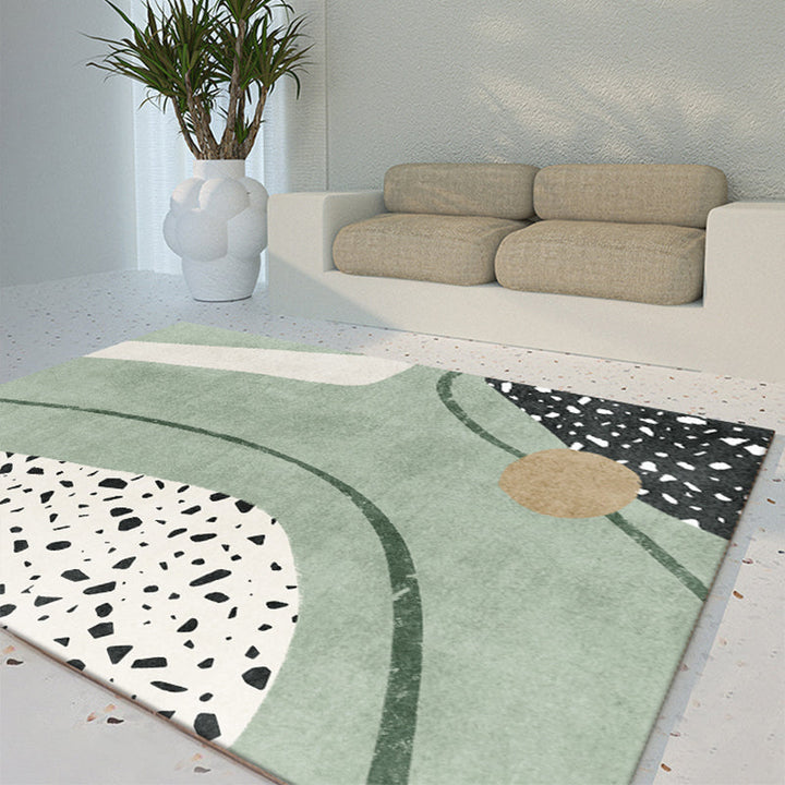 Lisslune | Western Home Rug Multicolored Abstract Pattern Rug Synthetic Non-Slip Washable Rug