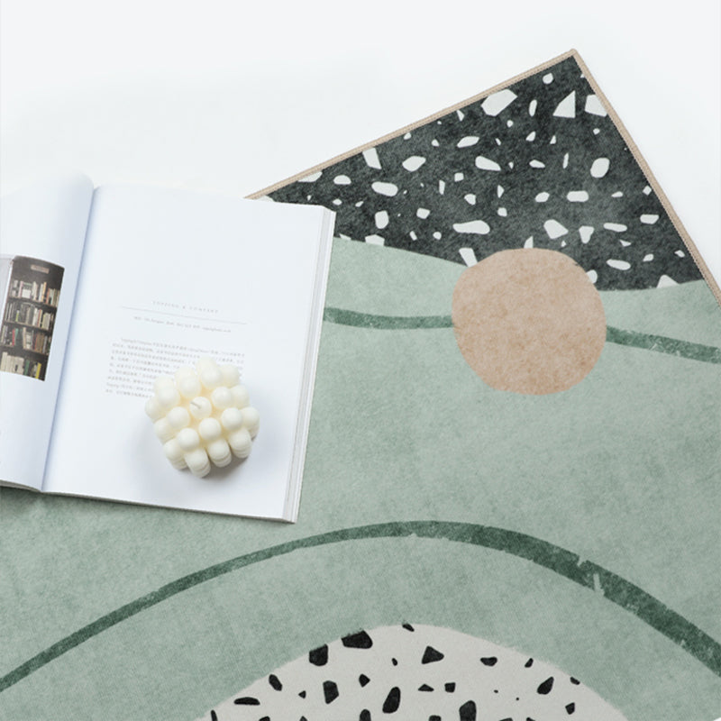Lisslune | Western Home Rug Multicolored Abstract Pattern Rug Synthetic Non-Slip Washable Rug
