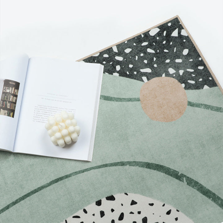 Lisslune | Western Home Rug Multicolored Abstract Pattern Rug Synthetic Non-Slip Washable Rug