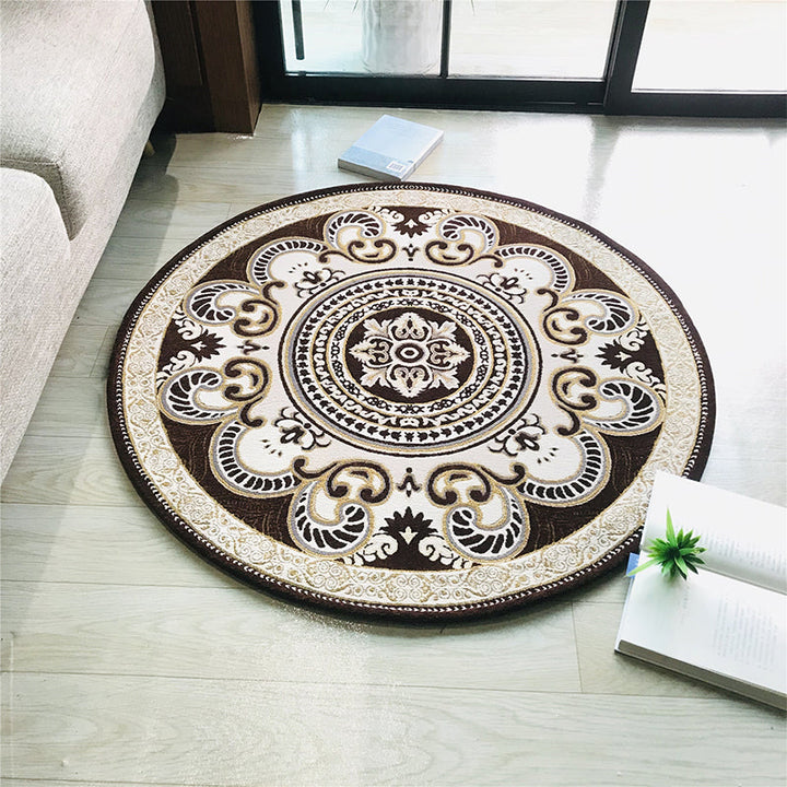 Lisslune | Western Living Room Carpet Multicolor Floral Pattern Area Rug Polyester Non-Slip Back Washable Rug