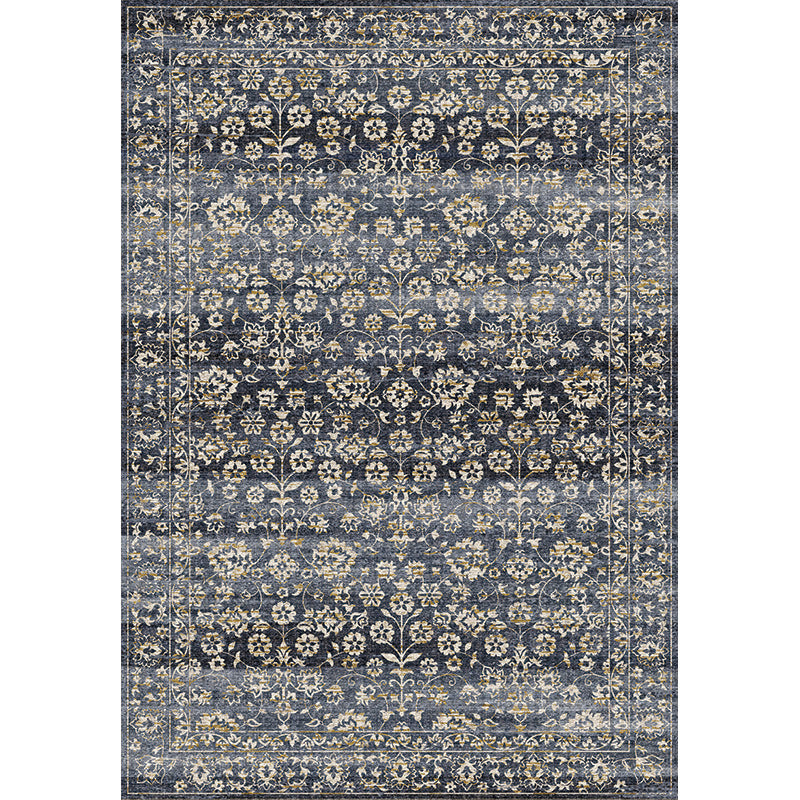 Lisslune | Country Living Room Rug Multicolored Geometric Rug Polypropylene Non-Slip Back Machine Washable Rug