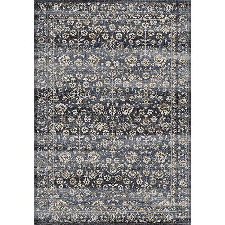Lisslune | Country Living Room Rug Multicolored Geometric Rug Polypropylene Non-Slip Back Machine Washable Rug