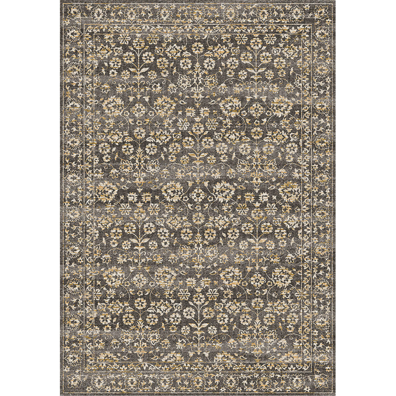 Lisslune | Country Living Room Rug Multicolored Geometric Rug Polypropylene Non-Slip Back Machine Washable Rug