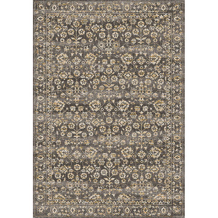 Lisslune | Country Living Room Rug Multicolored Geometric Rug Polypropylene Non-Slip Back Machine Washable Rug