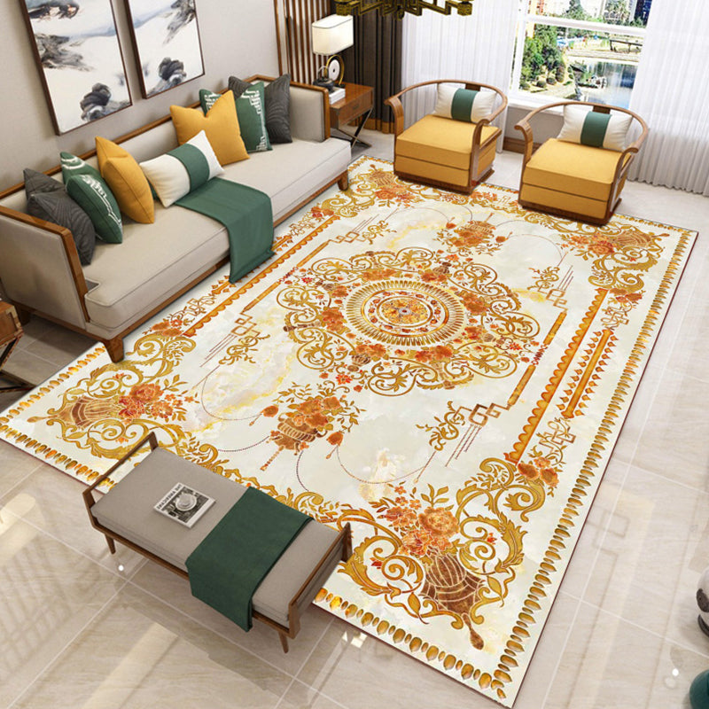 Lisslune | Luxury Southwest Rug Multicolored Floral Print Rug Pet-Friendly Easy to Care Washable Rug for the Living Room