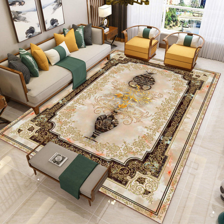 Lisslune | Luxury Southwest Rug Multicolored Floral Print Rug Pet-Friendly Easy to Care Washable Rug for the Living Room
