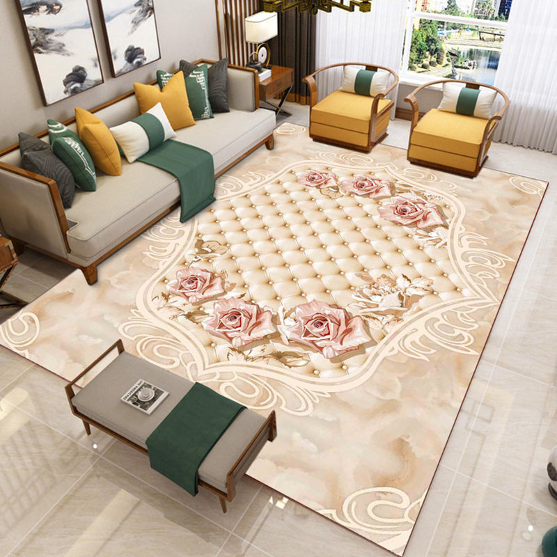 Lisslune | Luxury Southwest Rug Multicolored Floral Print Rug Pet-Friendly Easy to Care Washable Rug for the Living Room