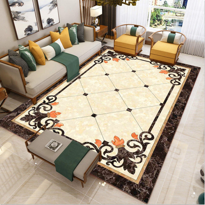 Lisslune | Luxury Southwest Rug Multicolored Floral Print Rug Pet-Friendly Easy to Care Washable Rug for the Living Room