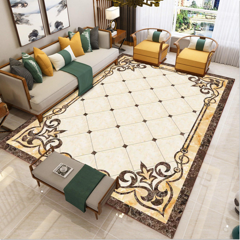 Lisslune | Luxury Southwest Rug Multicolored Floral Print Rug Pet-Friendly Easy to Care Washable Rug for the Living Room