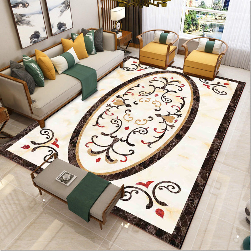 Lisslune | Luxury Southwest Rug Multicolored Floral Print Rug Pet-Friendly Easy to Care Washable Rug for the Living Room