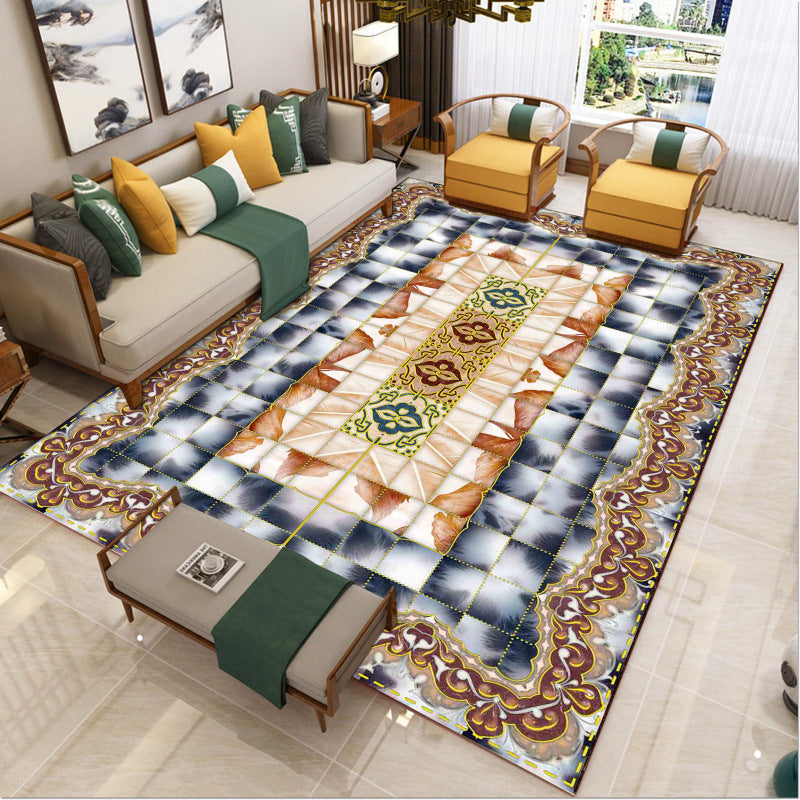 Lisslune | Luxury Southwest Rug Multicolored Floral Print Rug Pet-Friendly Easy to Care Washable Rug for the Living Room
