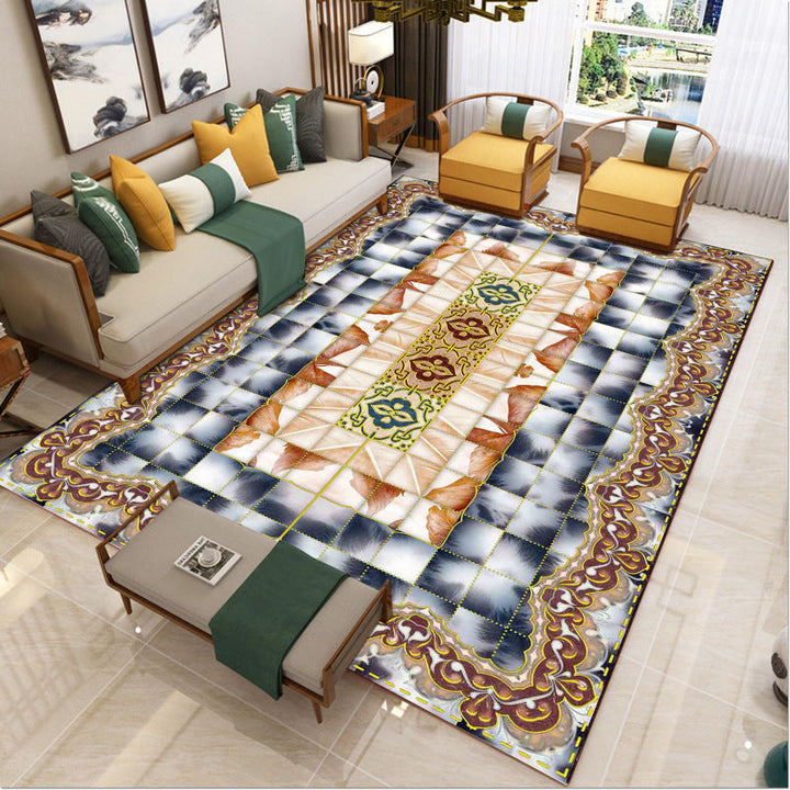 Lisslune | Luxury Southwest Rug Multicolored Floral Print Rug Pet-Friendly Easy to Care Washable Rug for the Living Room