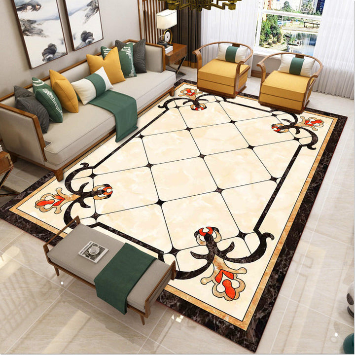 Lisslune | Luxury Southwest Rug Multicolored Floral Print Rug Pet-Friendly Easy to Care Washable Rug for the Living Room