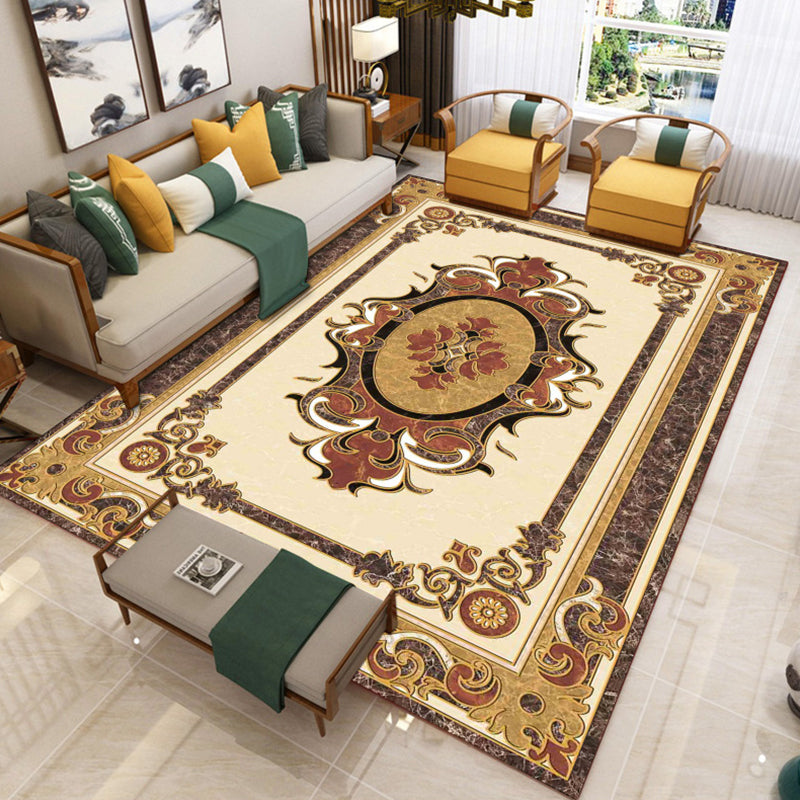 Lisslune | Luxury Southwest Rug Multicolored Floral Print Rug Pet-Friendly Easy to Care Washable Rug for the Living Room