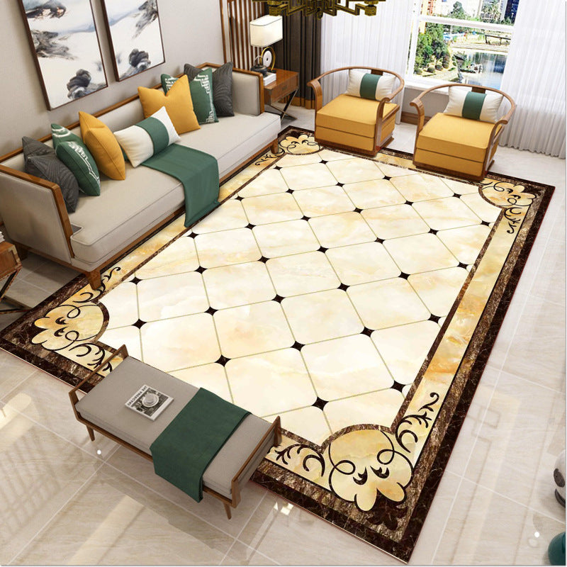 Lisslune | Luxury Southwest Rug Multicolored Floral Print Rug Pet-Friendly Easy to Care Washable Rug for the Living Room