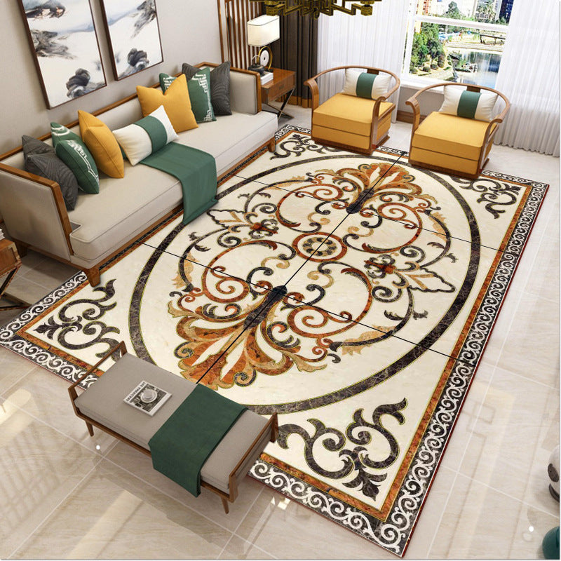 Lisslune | Luxury Southwest Rug Multicolored Floral Print Rug Pet-Friendly Easy to Care Washable Rug for the Living Room