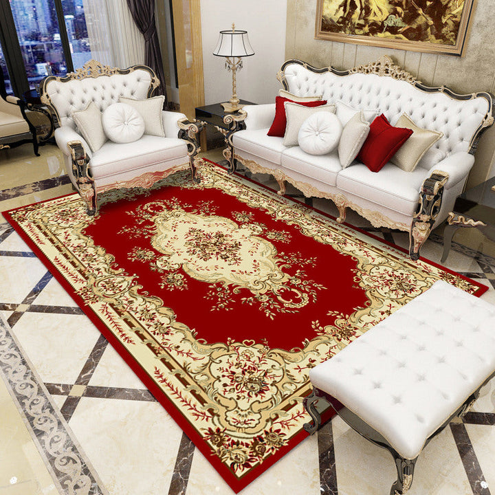 Lisslune | Antique patterned rug multicolored polypropylene indoor rug easy care washable rug for living room