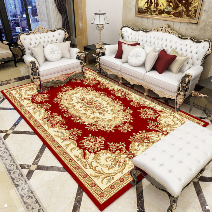 Lisslune | Antique patterned rug multicolored polypropylene indoor rug easy care washable rug for living room