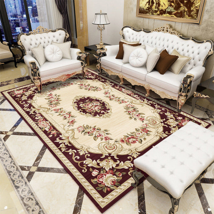 Lisslune | Antique patterned rug multicolored polypropylene indoor rug easy care washable rug for living room