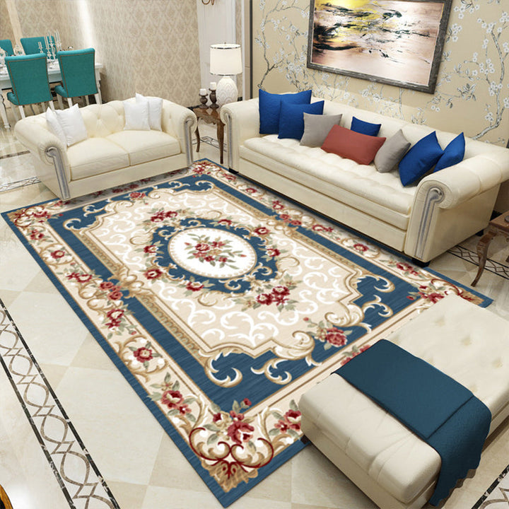 Lisslune | Antique patterned rug multicolored polypropylene indoor rug easy care washable rug for living room