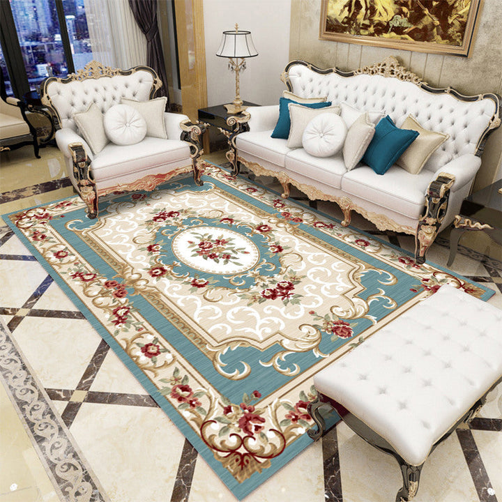 Lisslune | Antique patterned rug multicolored polypropylene indoor rug easy care washable rug for living room