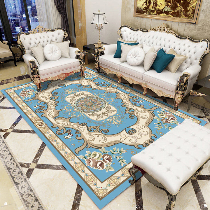 Lisslune | Antique patterned rug multicolored polypropylene indoor rug easy care washable rug for living room