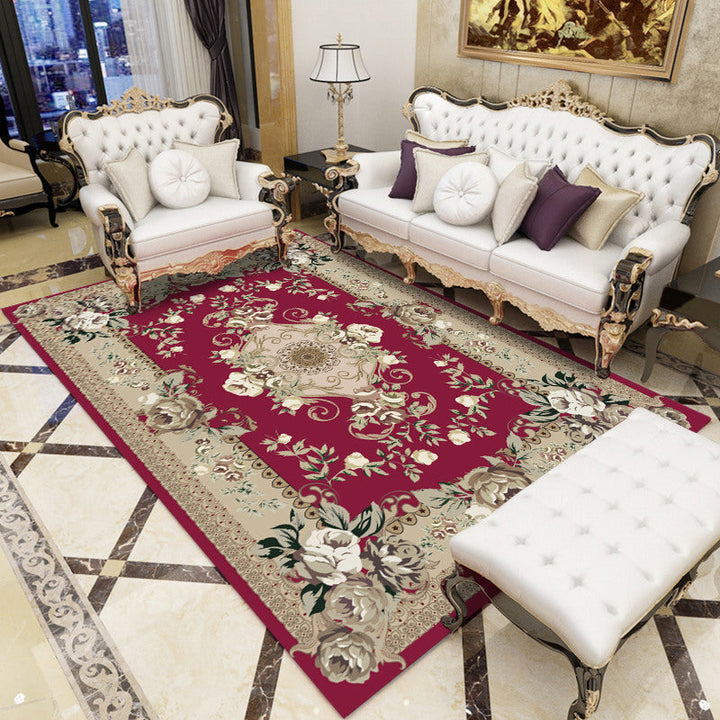 Lisslune | Antique patterned rug multicolored polypropylene indoor rug easy care washable rug for living room