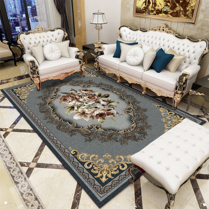 Lisslune | Antique patterned rug multicolored polypropylene indoor rug easy care washable rug for living room