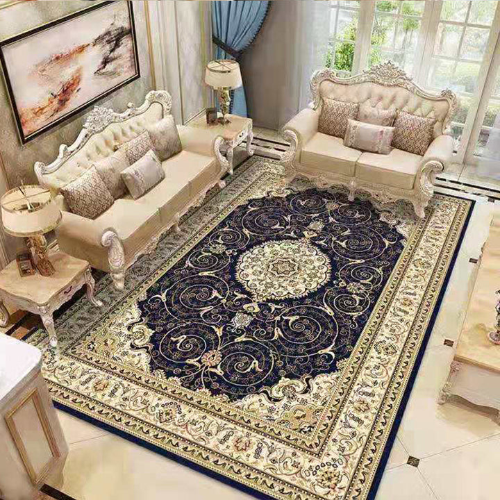 Lisslune | Americana Home Rug Multicolored Printed Rug Polyester Non-Slip Backing Easy Care Rug