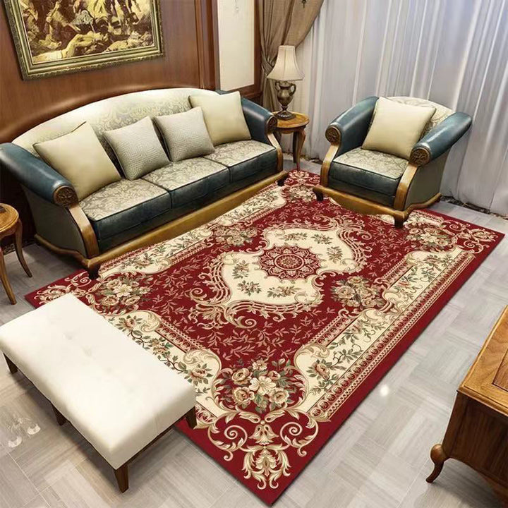 Lisslune | Americana Home Rug Multicolored Printed Rug Polyester Non-Slip Backing Easy Care Rug