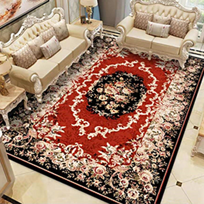 Lisslune | Americana Home Rug Multicolored Printed Rug Polyester Non-Slip Backing Easy Care Rug