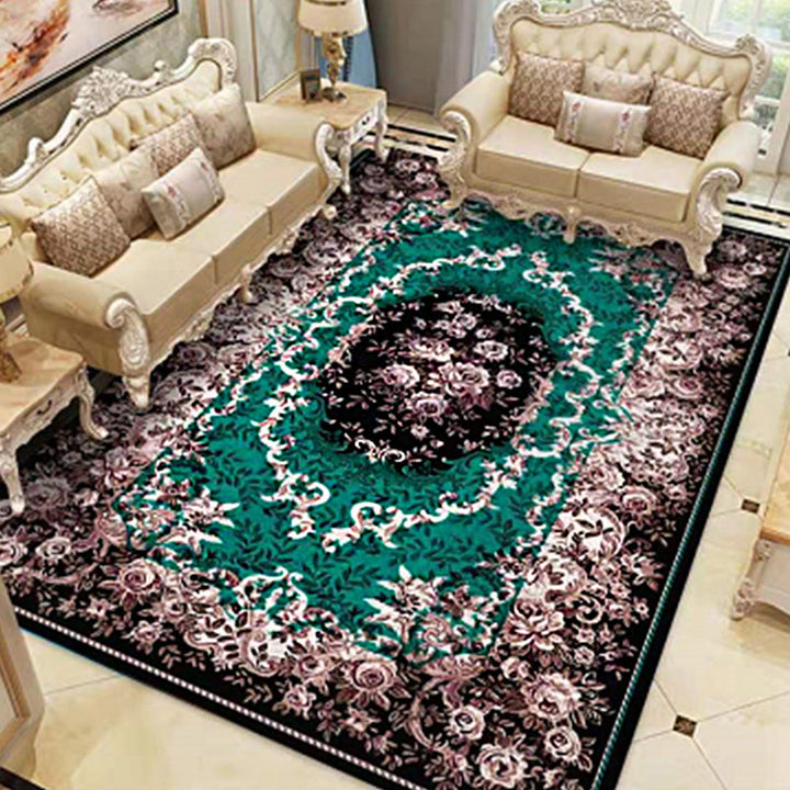 Lisslune | Americana Home Rug Multicolored Printed Rug Polyester Non-Slip Backing Easy Care Rug