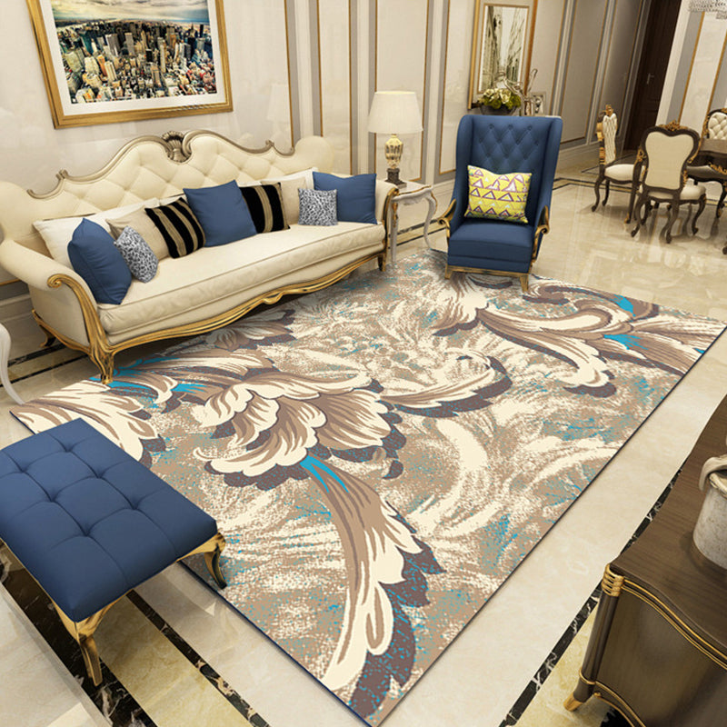 Lisslune | Indian Living Room Rug Multicolored Geometric Pattern Indoor Rug Polyester Pet Friendly Washable Rug