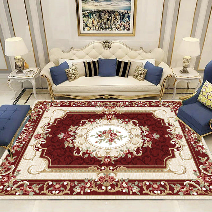 Lisslune | Olden Floral patterned carpet multicolored synthetic area rug non-slip backing pet-friendly rug for the living room