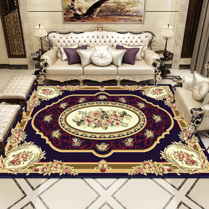 Lisslune | Olden Floral patterned carpet multicolored synthetic area rug non-slip backing pet-friendly rug for the living room