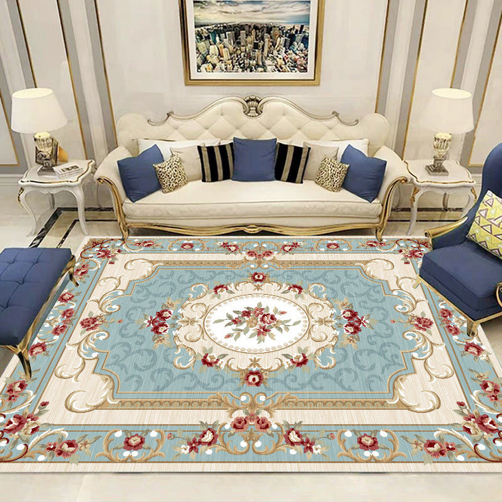Lisslune | Olden Floral patterned carpet multicolored synthetic area rug non-slip backing pet-friendly rug for the living room