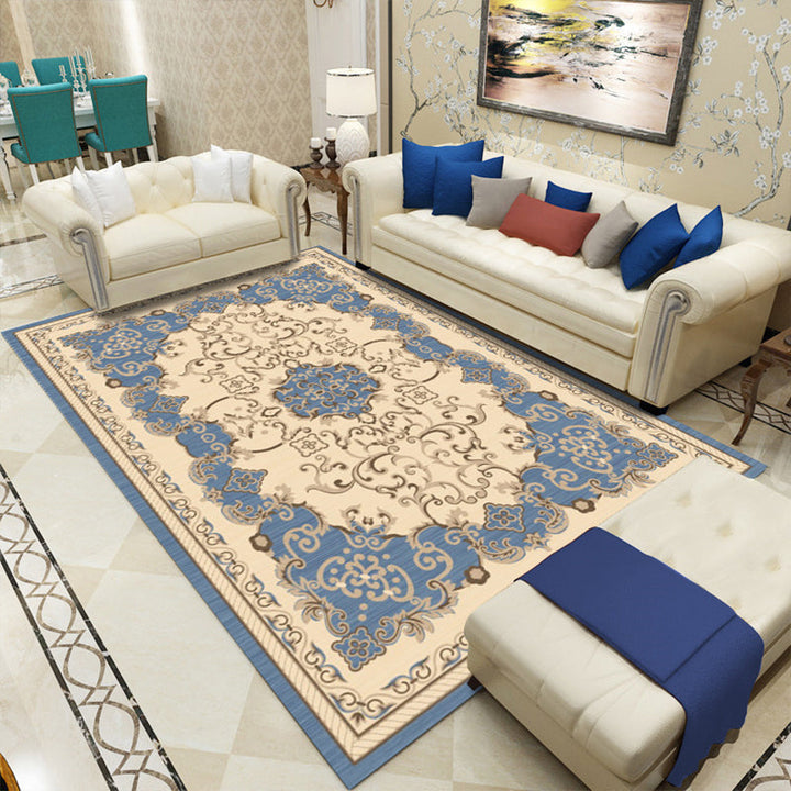 Lisslune | Retro floral pattern rug multicolored synthetic indoor rug easy-care pet-friendly rug for rooms