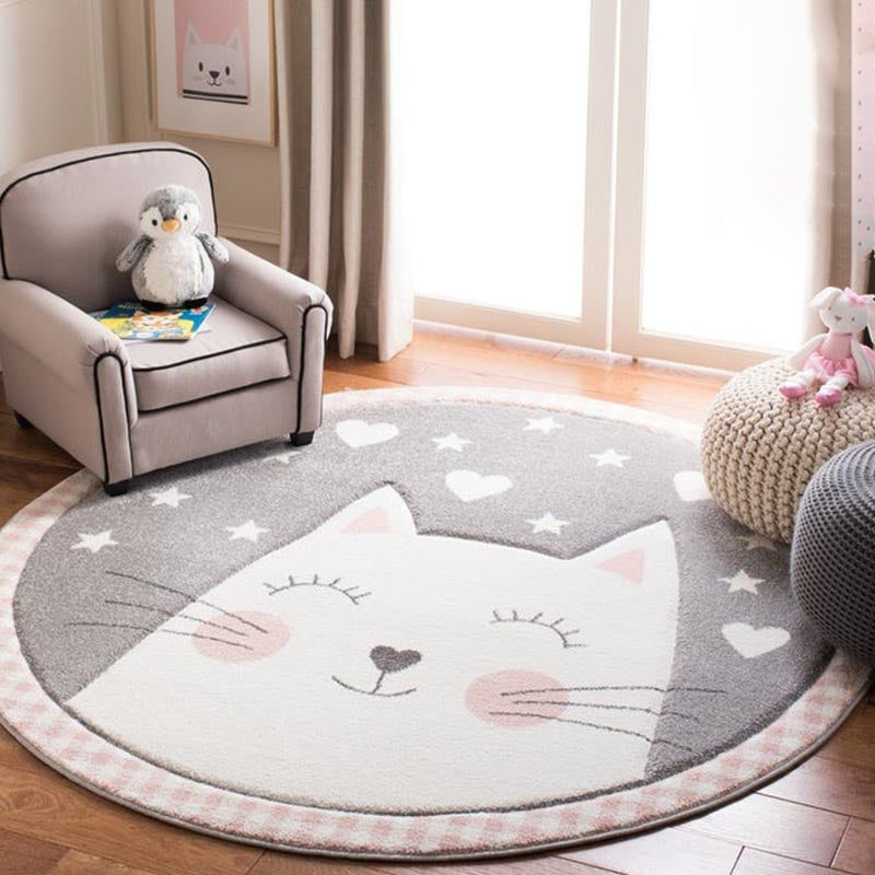 Lisslune | Modern children's room carpet multicolored cartoon pattern carpet polypropylene non-slip machine washable carpet