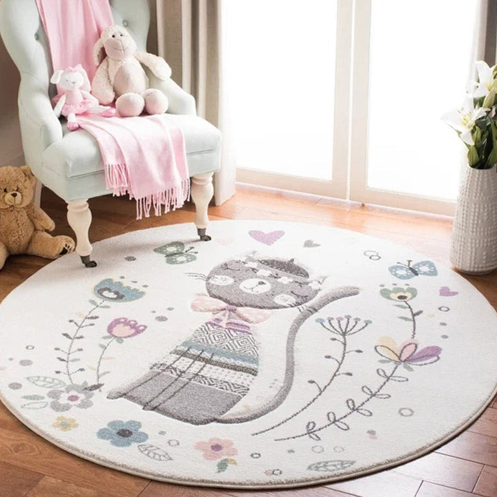 Lisslune | Modern children's room carpet multicolored cartoon pattern carpet polypropylene non-slip machine washable carpet