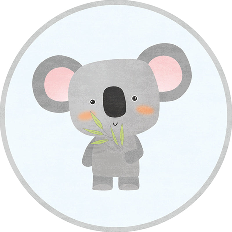 Lisslune | Casual Kids Bedroom Rug Multicolor Cartoon Indoor Rug Polyester Non-Slip Easy Care Area Rug