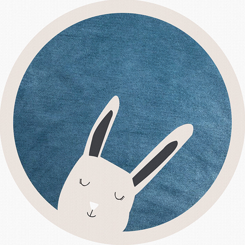 Lisslune | Casual Kids Bedroom Rug Multicolor Cartoon Indoor Rug Polyester Non-Slip Easy Care Area Rug