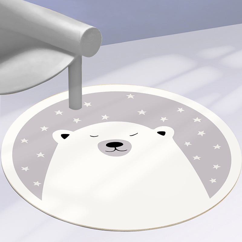 Lisslune | Relaxing Cartoon Print Rug Multicolored Polyester Rug Non-slip Machine Washable Easy Care Rug for Kids