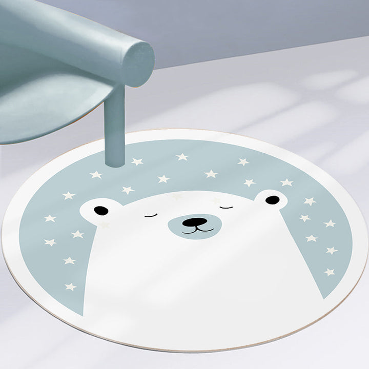 Lisslune | Relaxing Cartoon Print Rug Multicolored Polyester Rug Non-slip Machine Washable Easy Care Rug for Kids