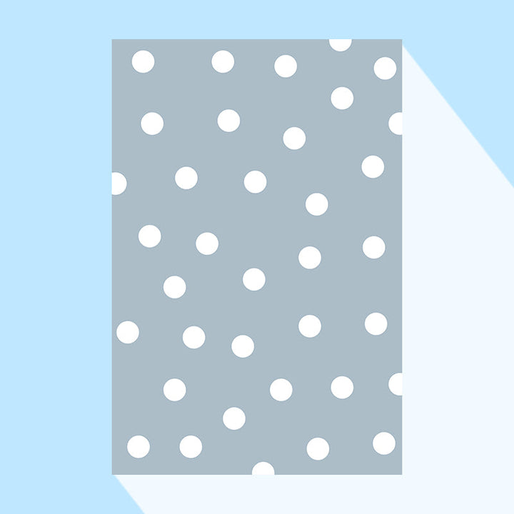 Lisslune | Multicolored simple rug Polyester polka dot print rug pet-friendly non-slip backing rug for children's room