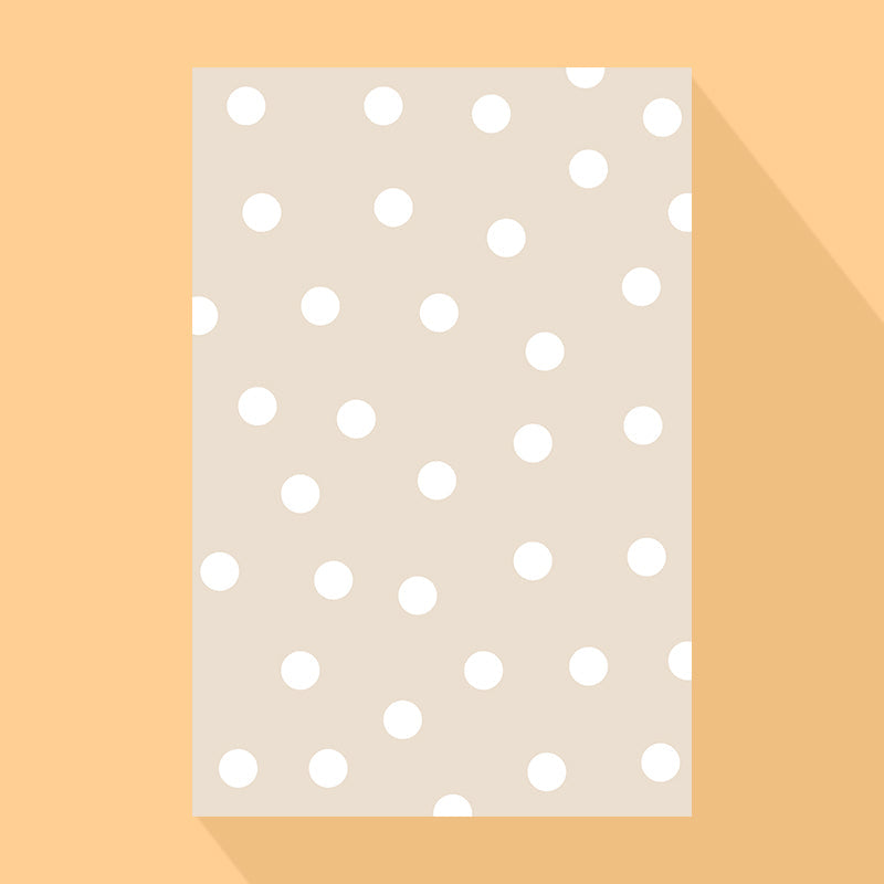 Lisslune | Multicolored simple rug Polyester polka dot print rug pet-friendly non-slip backing rug for children's room