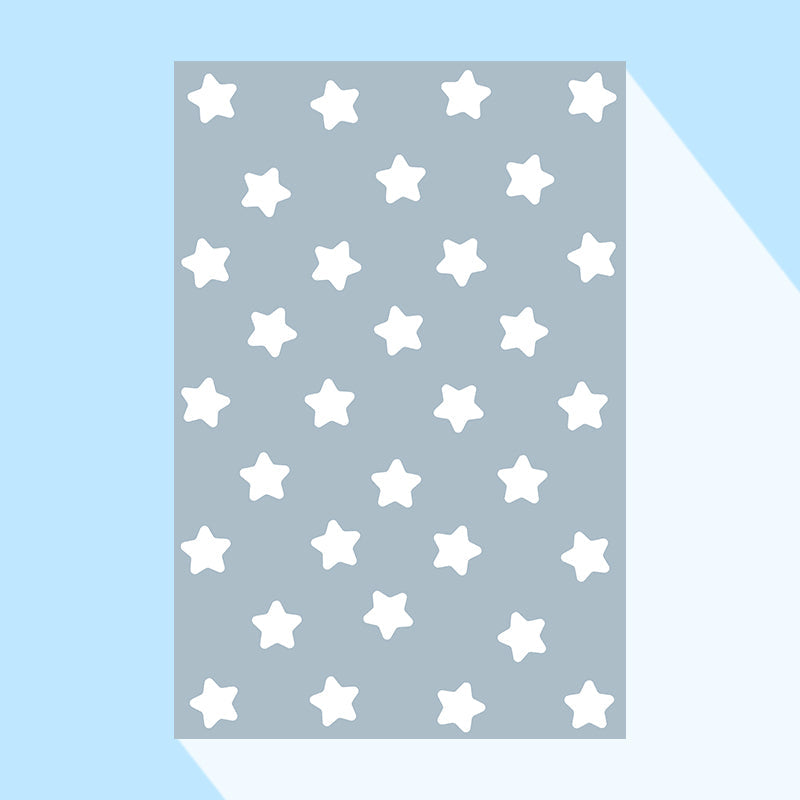 Lisslune | Multicolored simple rug Polyester polka dot print rug pet-friendly non-slip backing rug for children's room