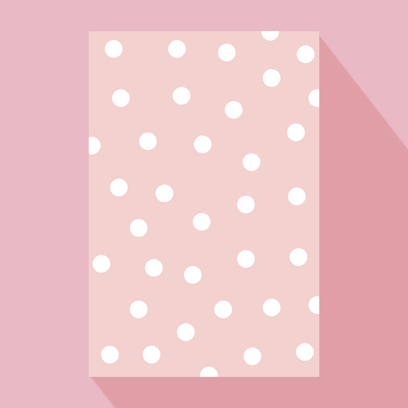 Lisslune | Multicolored simple rug Polyester polka dot print rug pet-friendly non-slip backing rug for children's room