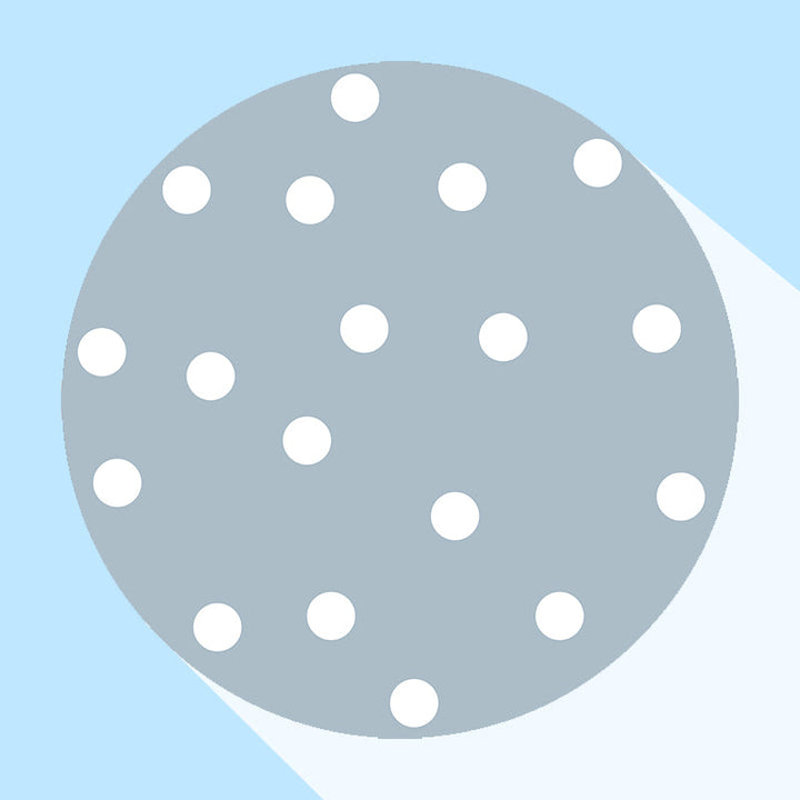 Lisslune | Multicolored simple rug Polyester polka dot print rug pet-friendly non-slip backing rug for children's room