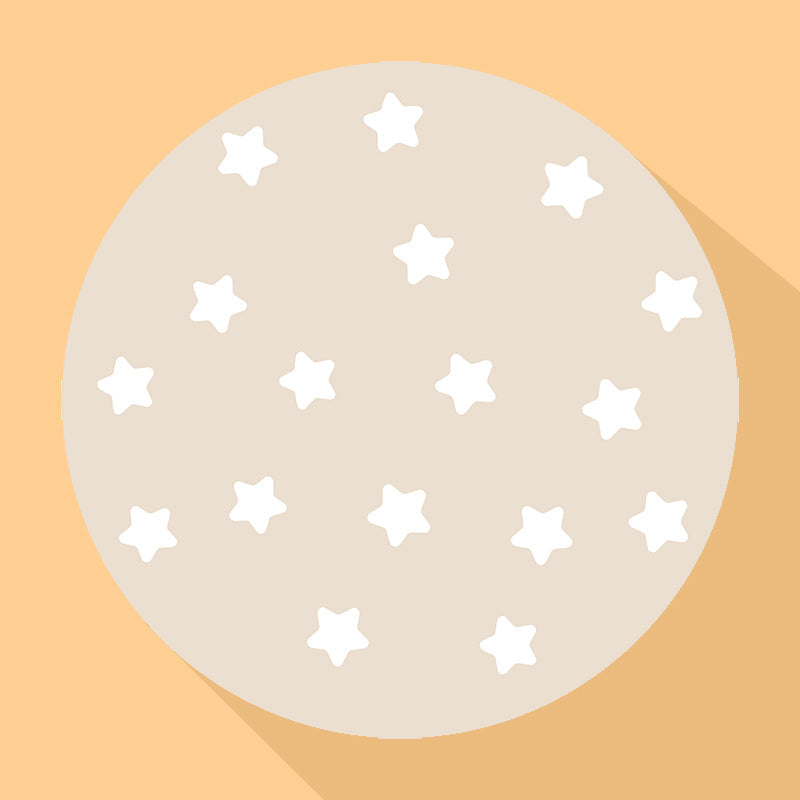 Lisslune | Multicolored simple rug Polyester polka dot print rug pet-friendly non-slip backing rug for children's room